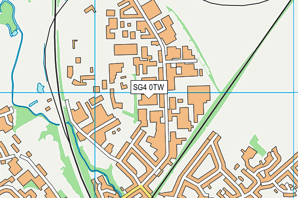 SG4 0TW map - OS VectorMap District (Ordnance Survey)