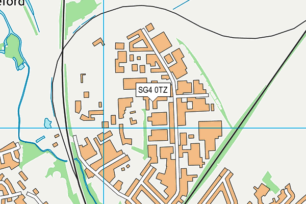 SG4 0TZ map - OS VectorMap District (Ordnance Survey)
