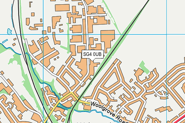 SG4 0UB map - OS VectorMap District (Ordnance Survey)