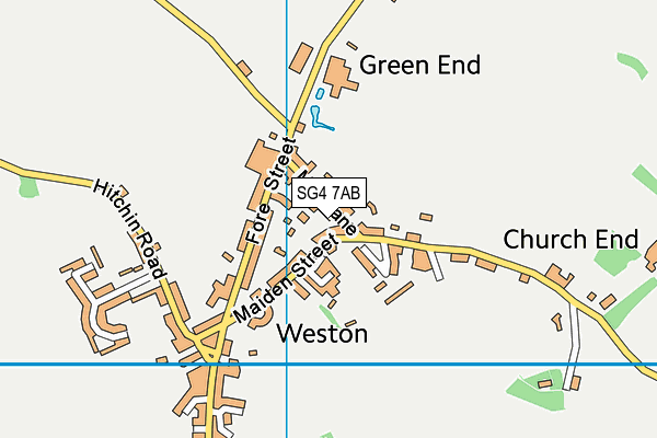 SG4 7AB map - OS VectorMap District (Ordnance Survey)