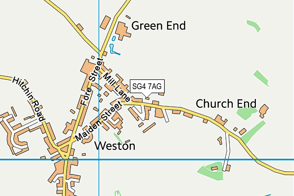 Weston Primary & Nursery School map (SG4 7AG) - OS VectorMap District (Ordnance Survey)
