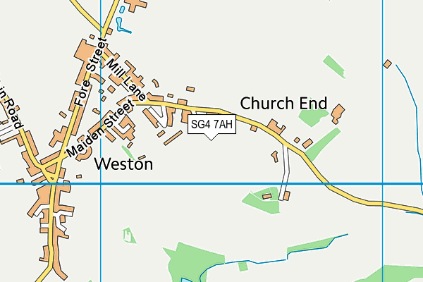 SG4 7AH map - OS VectorMap District (Ordnance Survey)