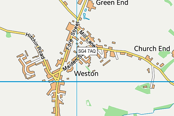 SG4 7AQ map - OS VectorMap District (Ordnance Survey)
