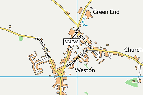 SG4 7AS map - OS VectorMap District (Ordnance Survey)