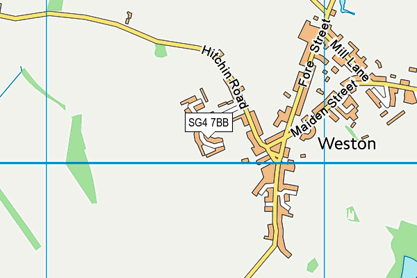 SG4 7BB map - OS VectorMap District (Ordnance Survey)