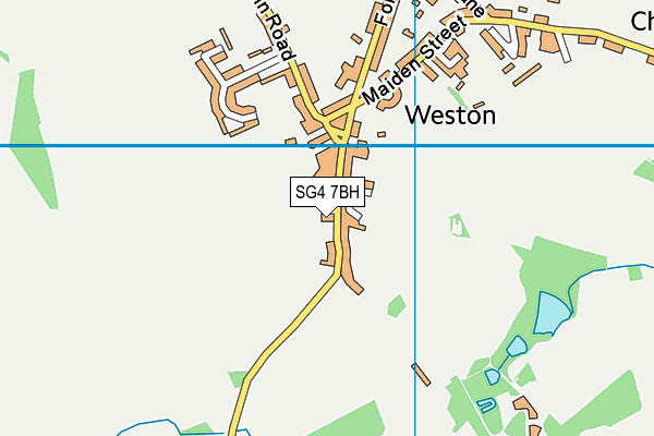 SG4 7BH map - OS VectorMap District (Ordnance Survey)