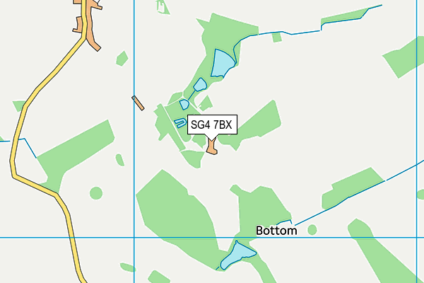SG4 7BX map - OS VectorMap District (Ordnance Survey)