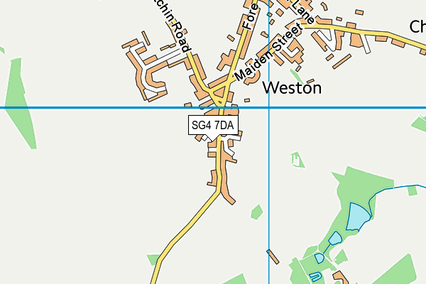 SG4 7DA map - OS VectorMap District (Ordnance Survey)