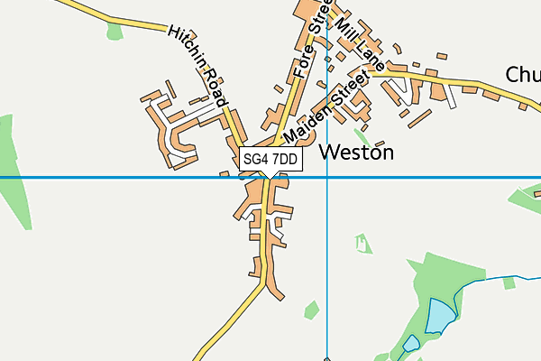 SG4 7DD map - OS VectorMap District (Ordnance Survey)