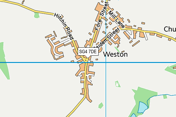 SG4 7DE map - OS VectorMap District (Ordnance Survey)