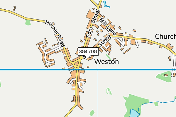 SG4 7DG map - OS VectorMap District (Ordnance Survey)