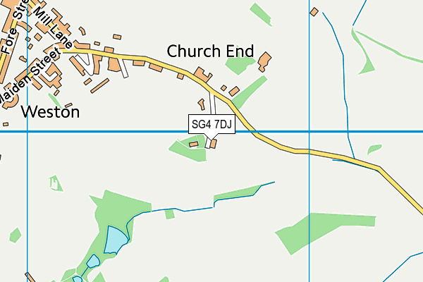 SG4 7DJ map - OS VectorMap District (Ordnance Survey)