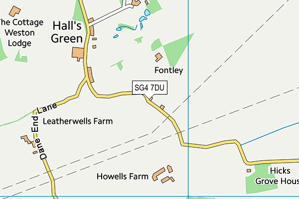 SG4 7DU map - OS VectorMap District (Ordnance Survey)