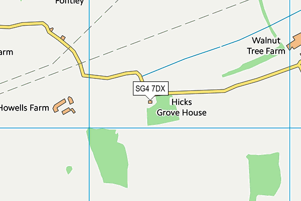 SG4 7DX map - OS VectorMap District (Ordnance Survey)