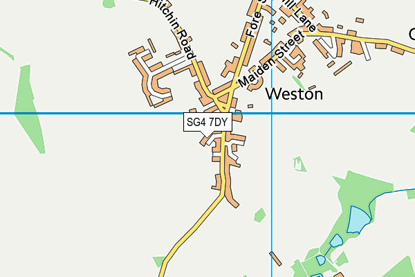 SG4 7DY map - OS VectorMap District (Ordnance Survey)