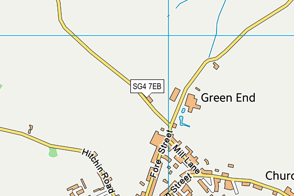 SG4 7EB map - OS VectorMap District (Ordnance Survey)