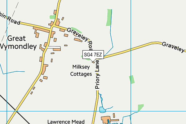 SG4 7EZ map - OS VectorMap District (Ordnance Survey)