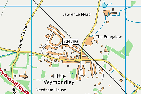 SG4 7HG map - OS VectorMap District (Ordnance Survey)