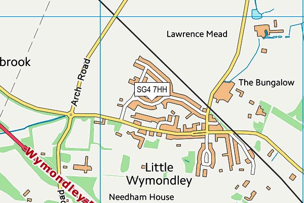 SG4 7HH map - OS VectorMap District (Ordnance Survey)