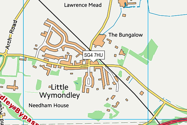 SG4 7HU map - OS VectorMap District (Ordnance Survey)