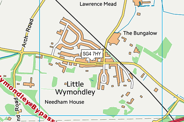 SG4 7HY map - OS VectorMap District (Ordnance Survey)