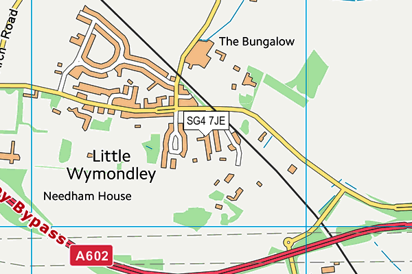 SG4 7JE map - OS VectorMap District (Ordnance Survey)