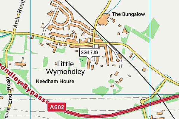Little Wymondley Playing Field map (SG4 7JG) - OS VectorMap District (Ordnance Survey)