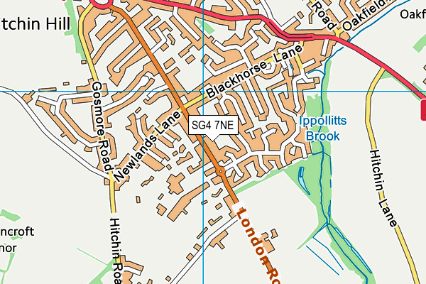 SG4 7NE map - OS VectorMap District (Ordnance Survey)