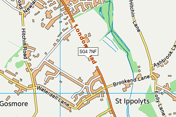 SG4 7NF map - OS VectorMap District (Ordnance Survey)