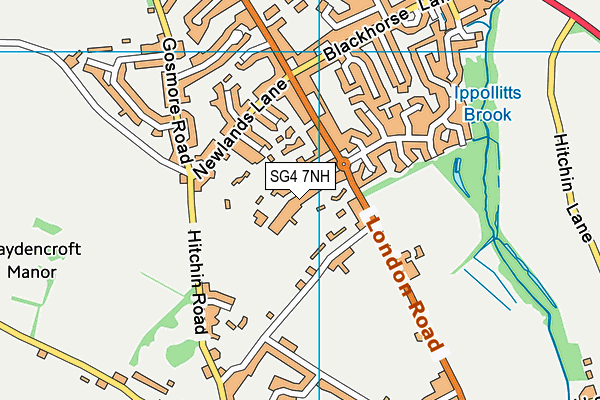 SG4 7NH map - OS VectorMap District (Ordnance Survey)