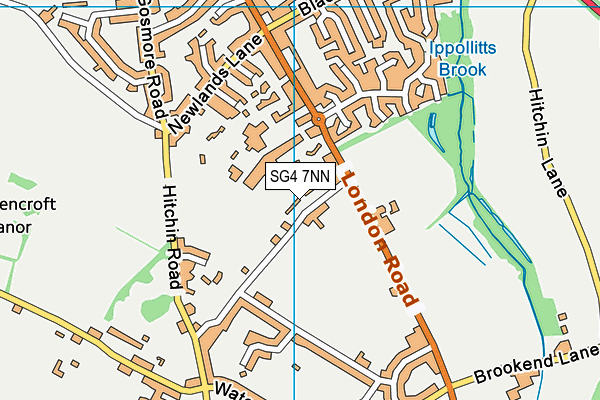 SG4 7NN map - OS VectorMap District (Ordnance Survey)