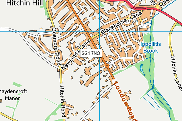 SG4 7NQ map - OS VectorMap District (Ordnance Survey)