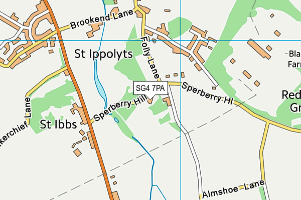 SG4 7PA map - OS VectorMap District (Ordnance Survey)