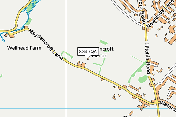 SG4 7QA map - OS VectorMap District (Ordnance Survey)