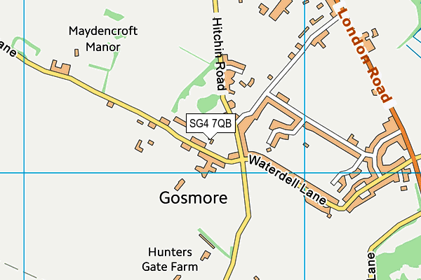 SG4 7QB map - OS VectorMap District (Ordnance Survey)