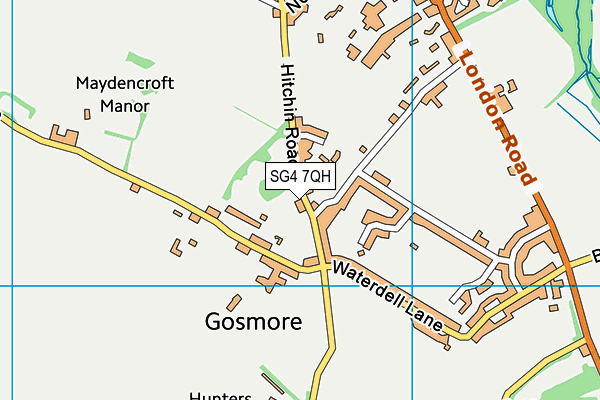 SG4 7QH map - OS VectorMap District (Ordnance Survey)