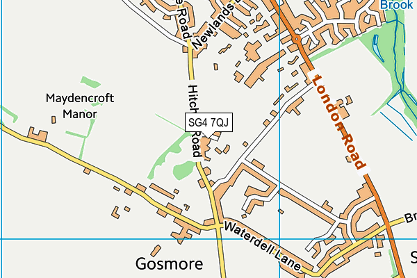 SG4 7QJ map - OS VectorMap District (Ordnance Survey)