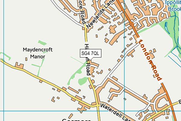 SG4 7QL map - OS VectorMap District (Ordnance Survey)