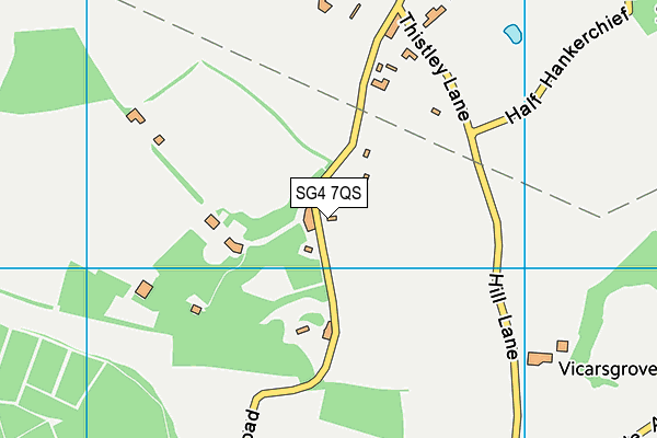 SG4 7QS map - OS VectorMap District (Ordnance Survey)