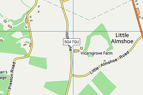 SG4 7QU map - OS VectorMap District (Ordnance Survey)