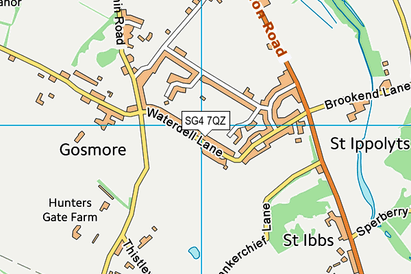 SG4 7QZ map - OS VectorMap District (Ordnance Survey)