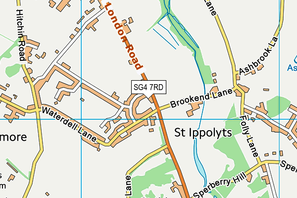 SG4 7RD map - OS VectorMap District (Ordnance Survey)