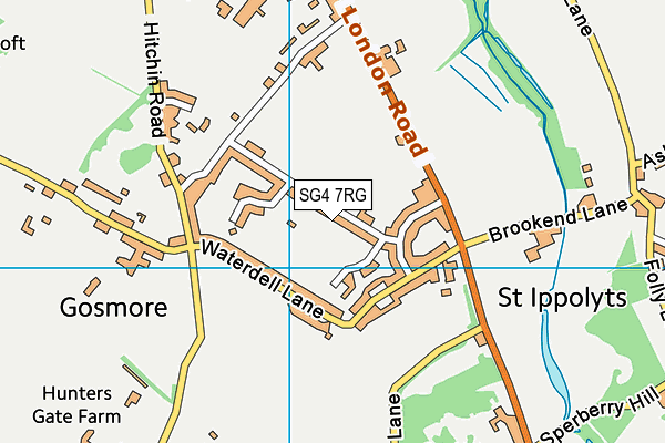 SG4 7RG map - OS VectorMap District (Ordnance Survey)