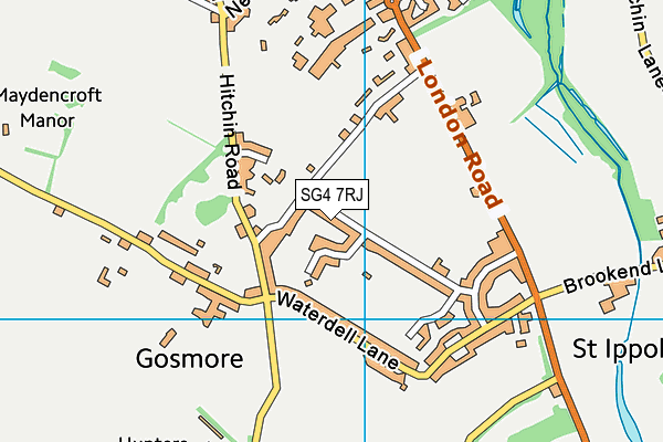 SG4 7RJ map - OS VectorMap District (Ordnance Survey)