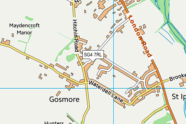 SG4 7RL map - OS VectorMap District (Ordnance Survey)