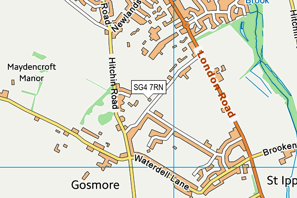 SG4 7RN map - OS VectorMap District (Ordnance Survey)