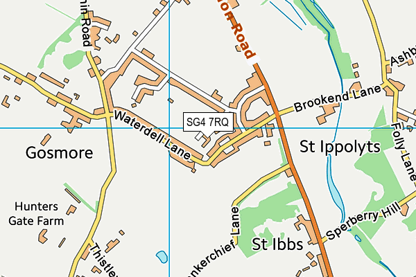 SG4 7RQ map - OS VectorMap District (Ordnance Survey)