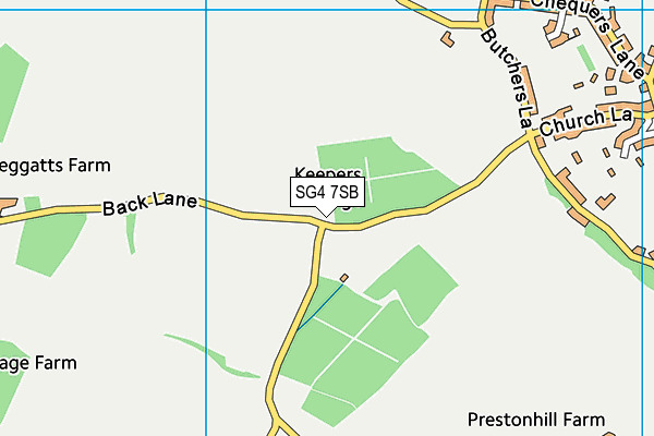 SG4 7SB map - OS VectorMap District (Ordnance Survey)