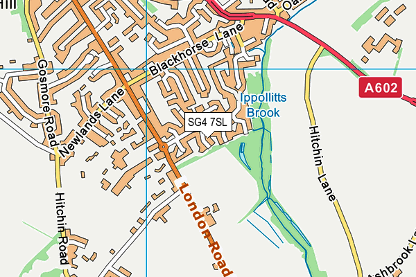 SG4 7SL map - OS VectorMap District (Ordnance Survey)