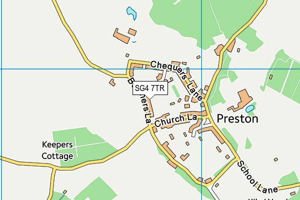 SG4 7TR map - OS VectorMap District (Ordnance Survey)